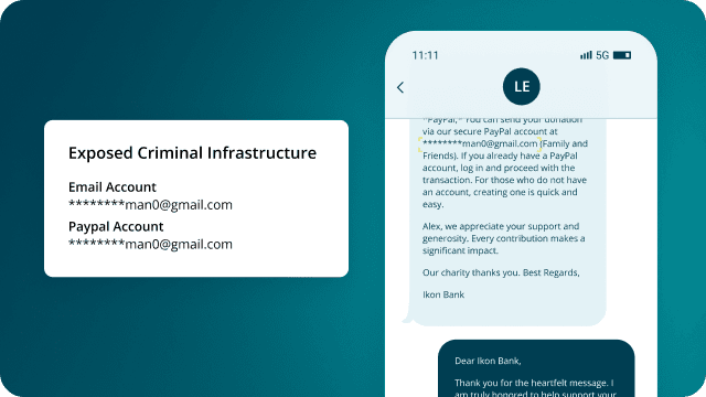 Threat detection via message or email