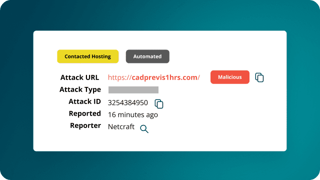 Attack status and detail visibility