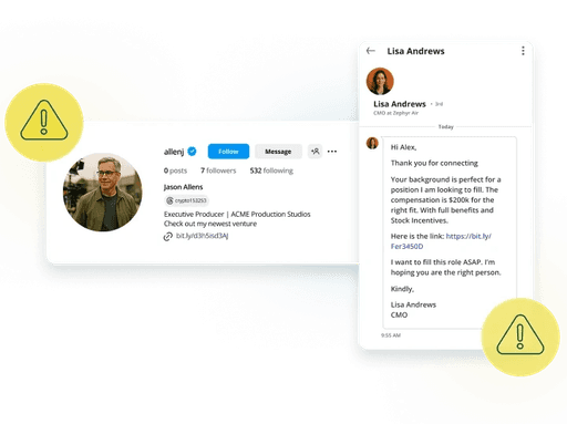 Fake profiles on socila media