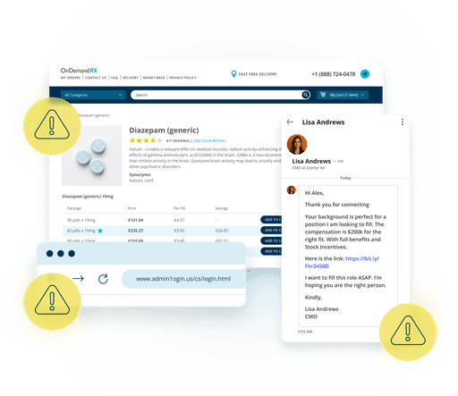 Threat detected via conversation
